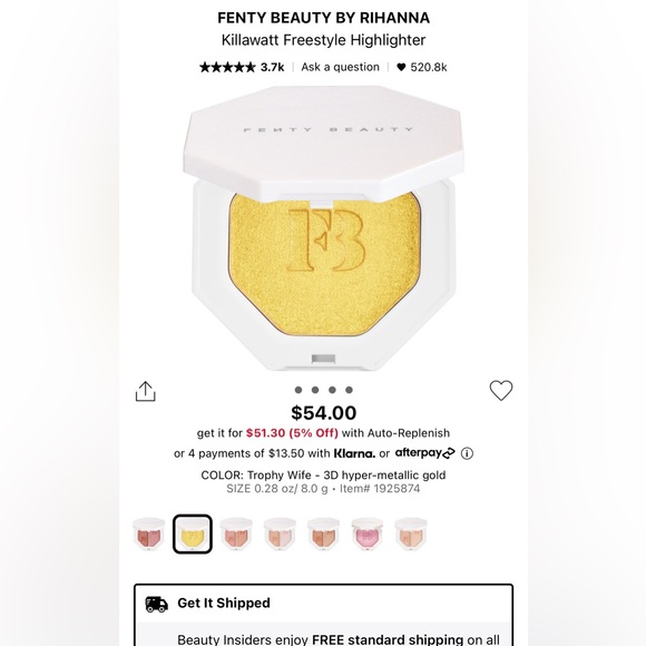 Fenty Beauty Highlighter - Trophy Wife - Picture 2 of 4